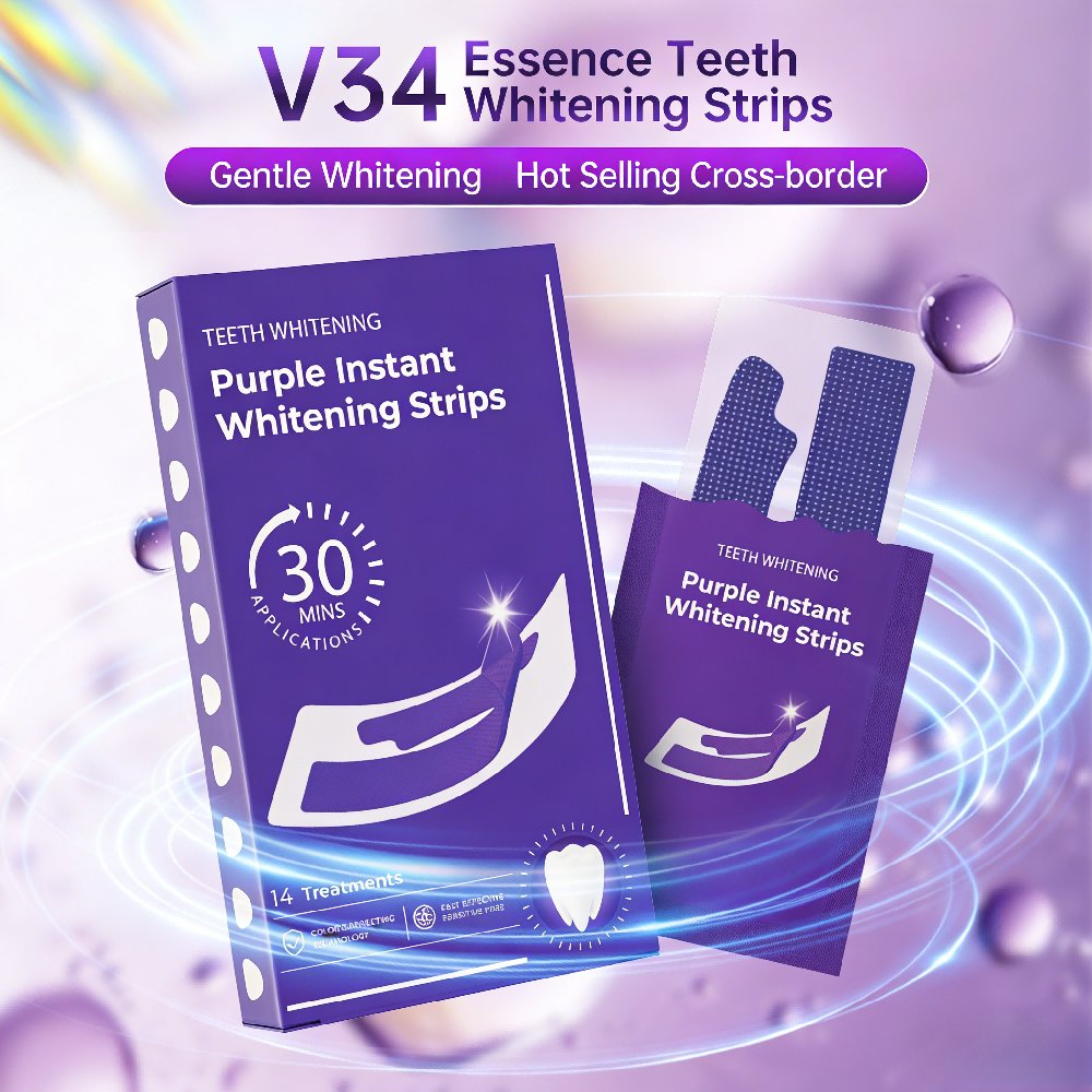 Teeth Whitening Home Kit - Strisce Sbiancanti per Denti Viola -