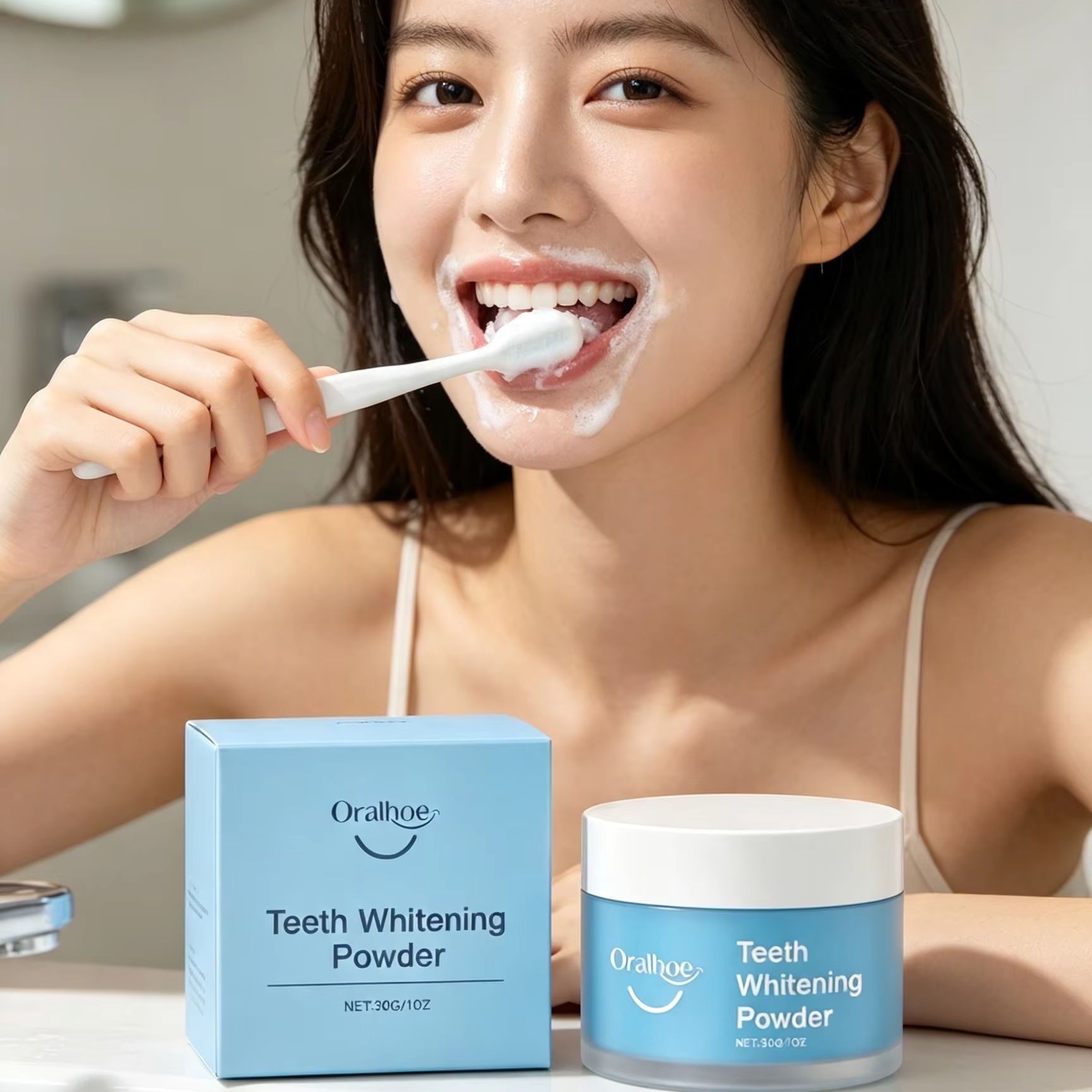 Teeth Whitening Street - Polvere Dentale Oralhoe per Pulizia Profonda,