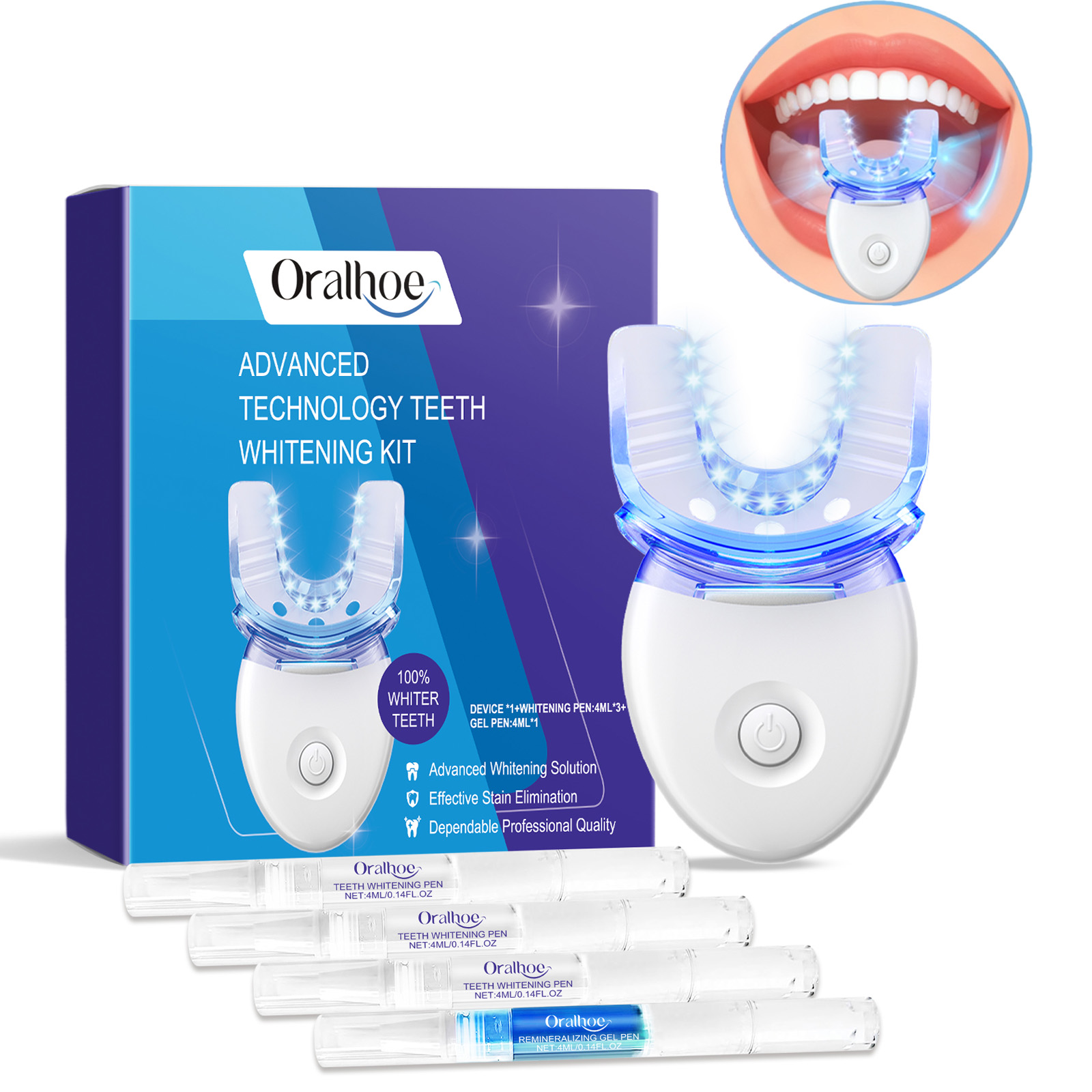 Teeth Whitening Gels Used By Dentists - Kit luce LED professionale per sbiancamento