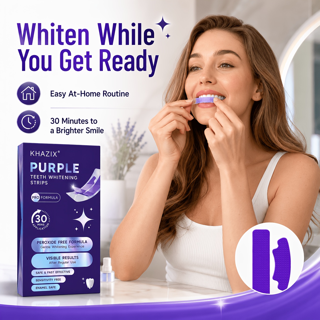 1/10 paia di strisce viola per - Teeth Whitening Street recensione e prezzo